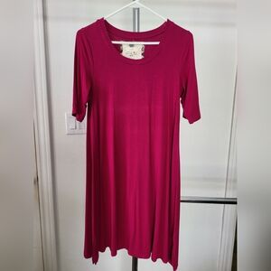 Cupio Fuchsia Midi Dress